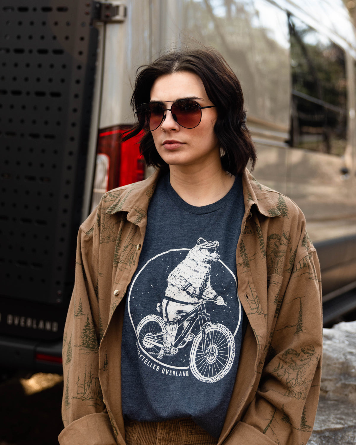 Mountain Biking Bear Navy