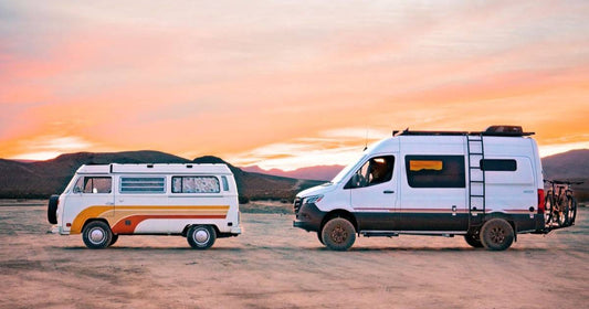 Road tripping in a VW bus and a Storyteller Overland van